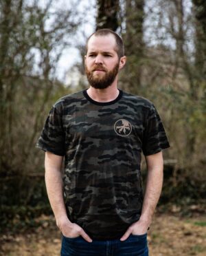 Koszulka unisex Microtech Claw Camo z okrągłym dekoltem